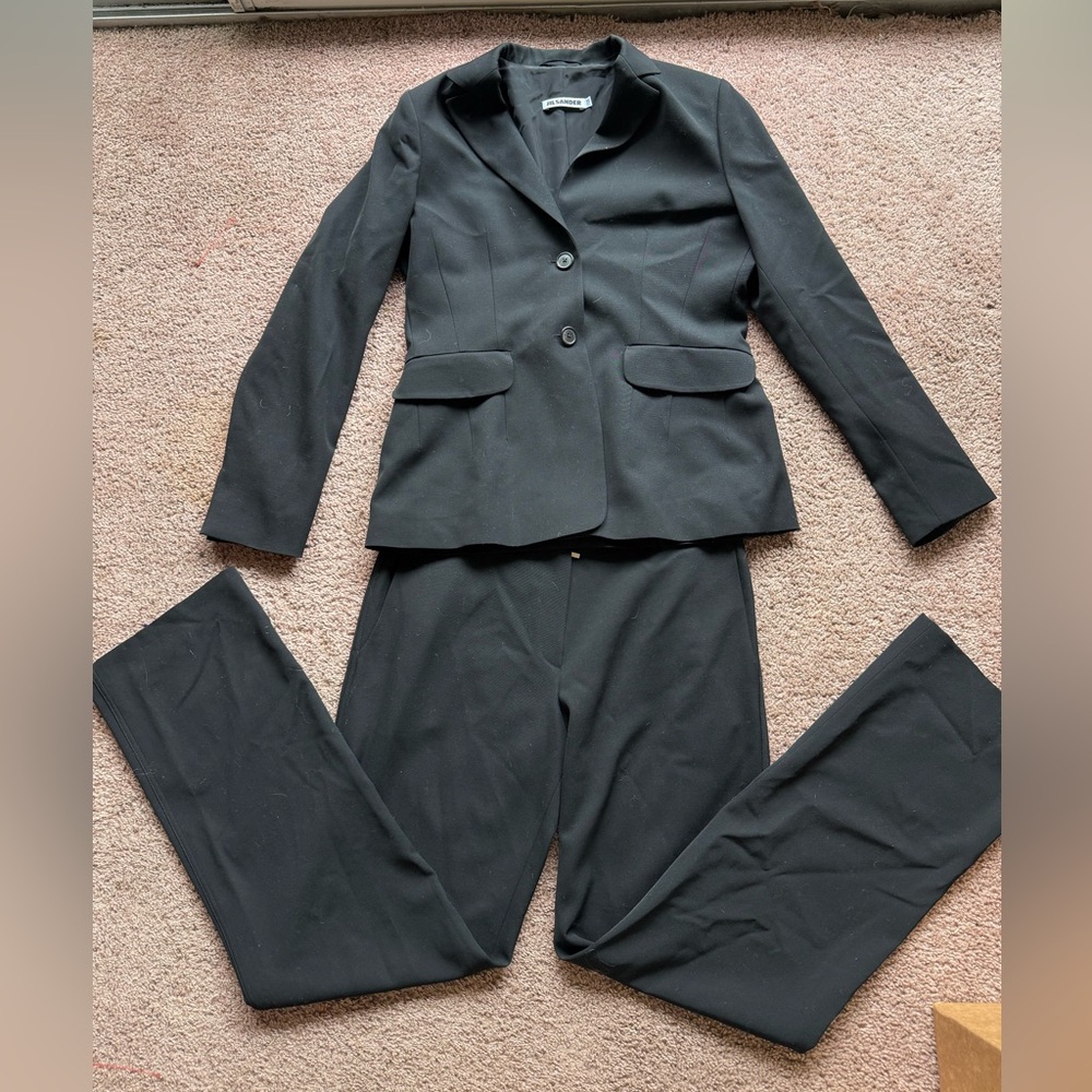 Jil Sander Black Pantsuit